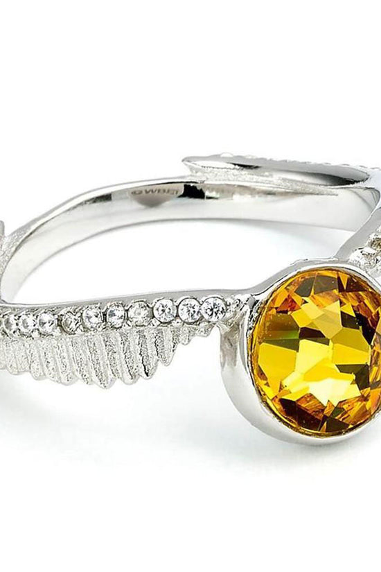 172387 Harry Potter Sterling Silver Crystal Ring Golden Snitch