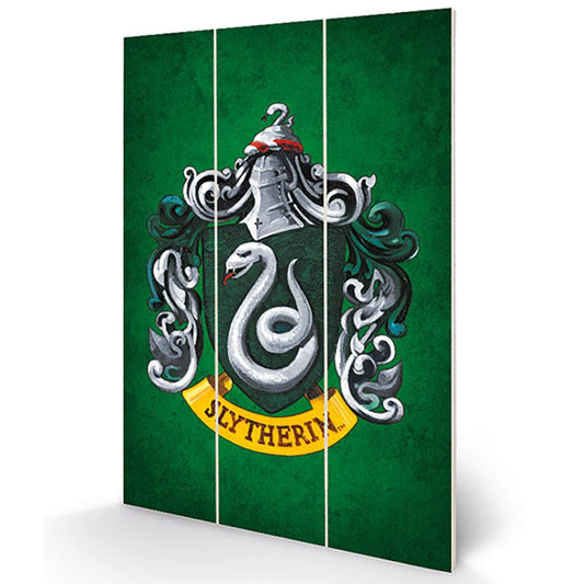 Harry Potter Slytherin Wood Print