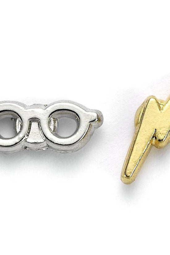 174376 Harry Potter Silver Plated Earrings Lightning Bolt Glasses