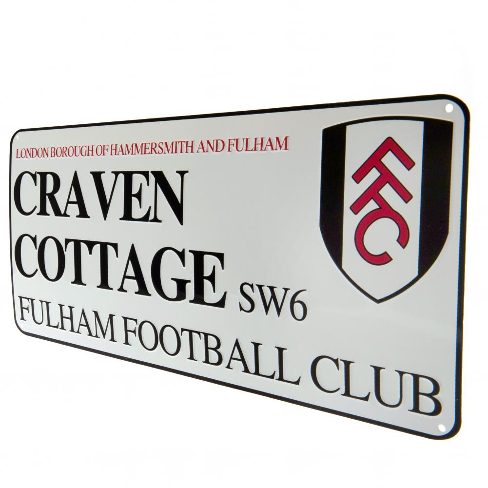 Fulham Rd Sign Fulham FC White Street Sign – Cazna Sports