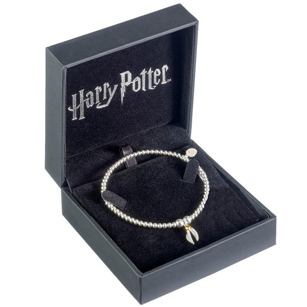 176719 Harry Potter Sterling Silver Crystal Bracelet Golden Snitch 1