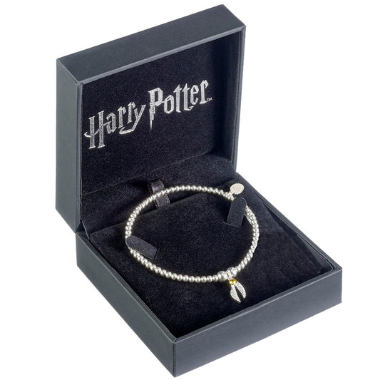 176719 Harry Potter Sterling Silver Crystal Bracelet Golden Snitch 1