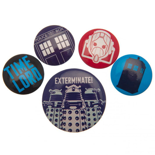 176880 Doctor Who Button Badge Set