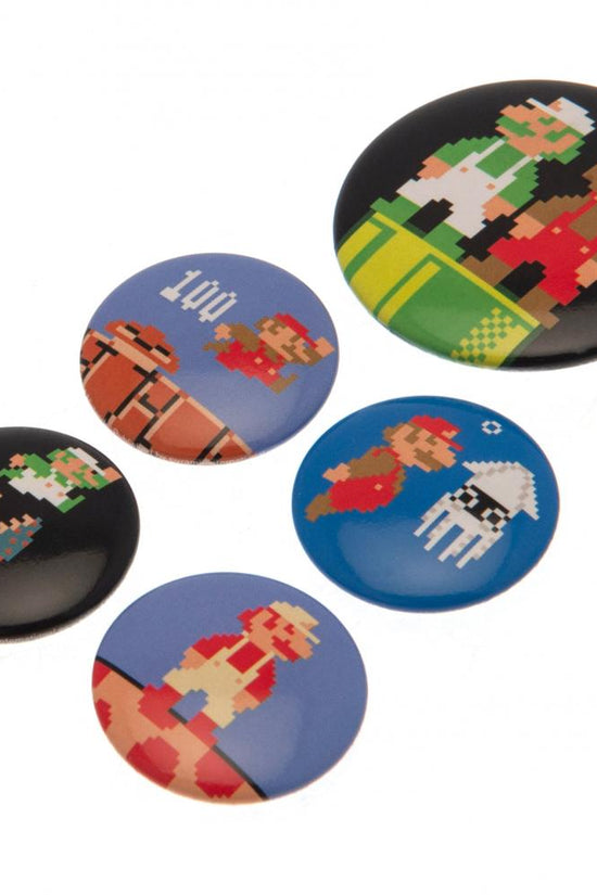 176883 Super Mario Button Badge Set Retro 1