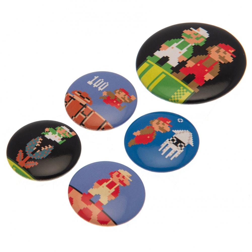 176883 Super Mario Button Badge Set Retro 1