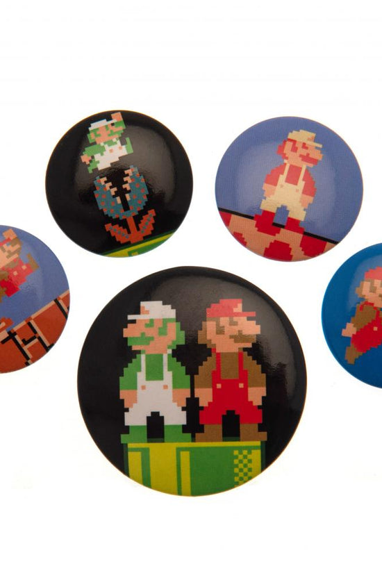 176883 Super Mario Button Badge Set Retro
