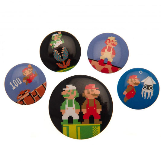 176883 Super Mario Button Badge Set Retro