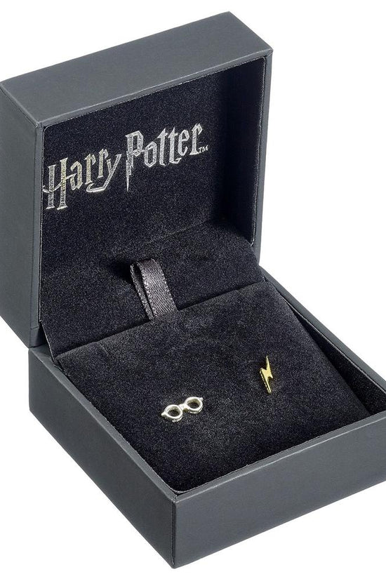 177026 Harry Potter Sterling Silver Earrings Lightning Bolt Glasses 1