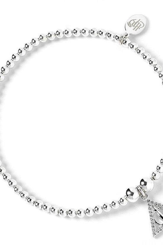 178997 Harry Potter Sterling Silver Crystal Bracelet Deathly Hallows