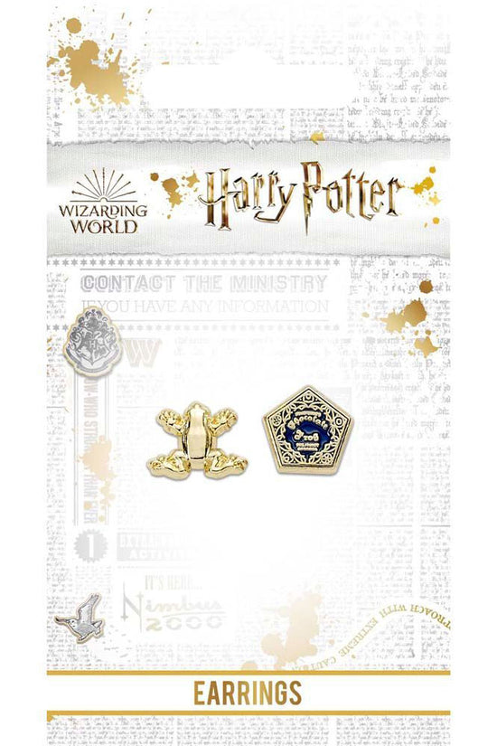 179718 Harry Potter Gold Plated Earrings Chocolate Frog 1