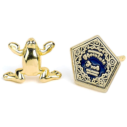 179718 Harry Potter Gold Plated Earrings Chocolate Frog