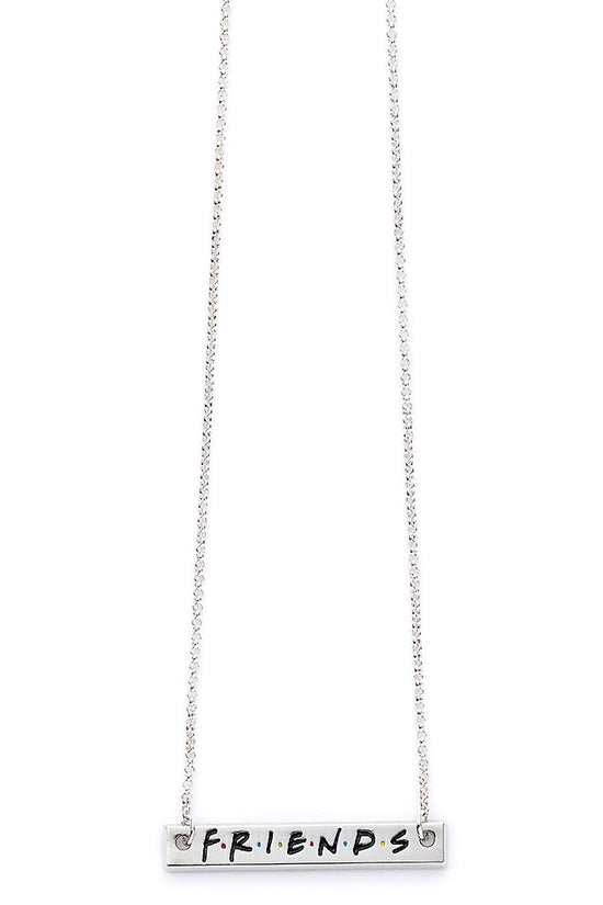 182473 Friends Silver Plated Necklace Logo 1