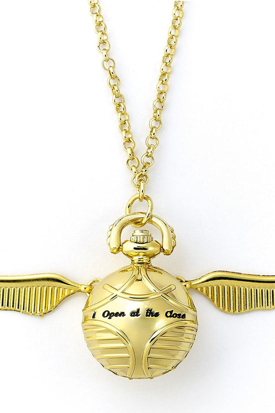 184017 Harry Potter Gold Plated Golden Snitch Watch Necklace 1