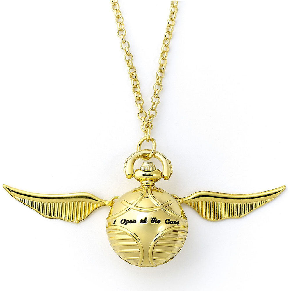 184017 Harry Potter Gold Plated Golden Snitch Watch Necklace 1