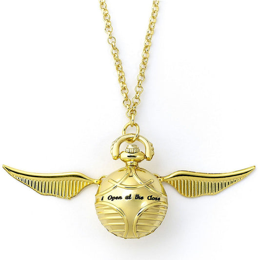 184017 Harry Potter Gold Plated Golden Snitch Watch Necklace 1