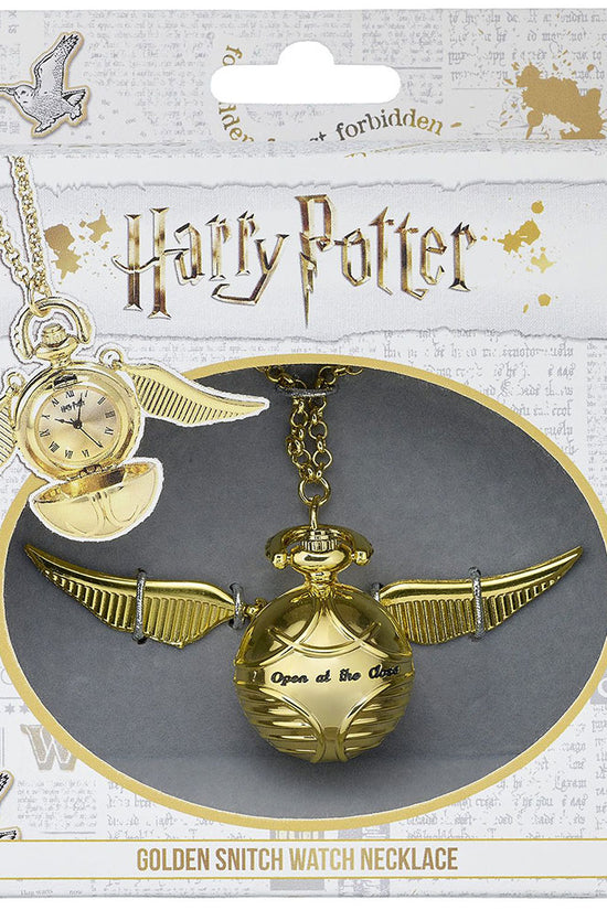 184017 Harry Potter Gold Plated Golden Snitch Watch Necklace 2