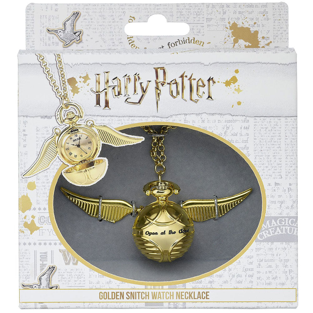 184017 Harry Potter Gold Plated Golden Snitch Watch Necklace 2