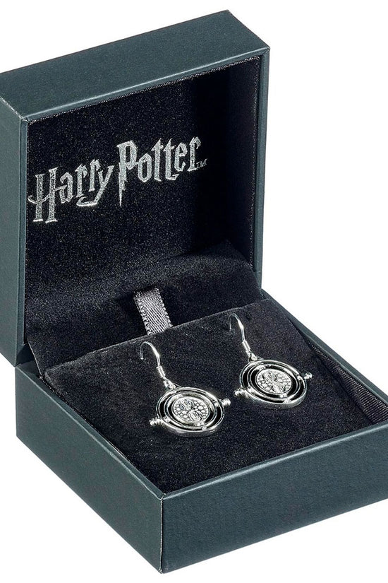 186458 Harry Potter Sterling Silver Crystal Earrings Time Turner 1