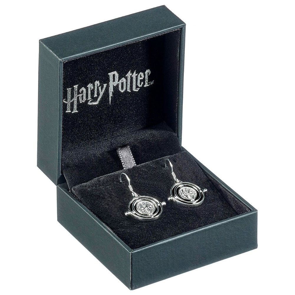 186458 Harry Potter Sterling Silver Crystal Earrings Time Turner 1