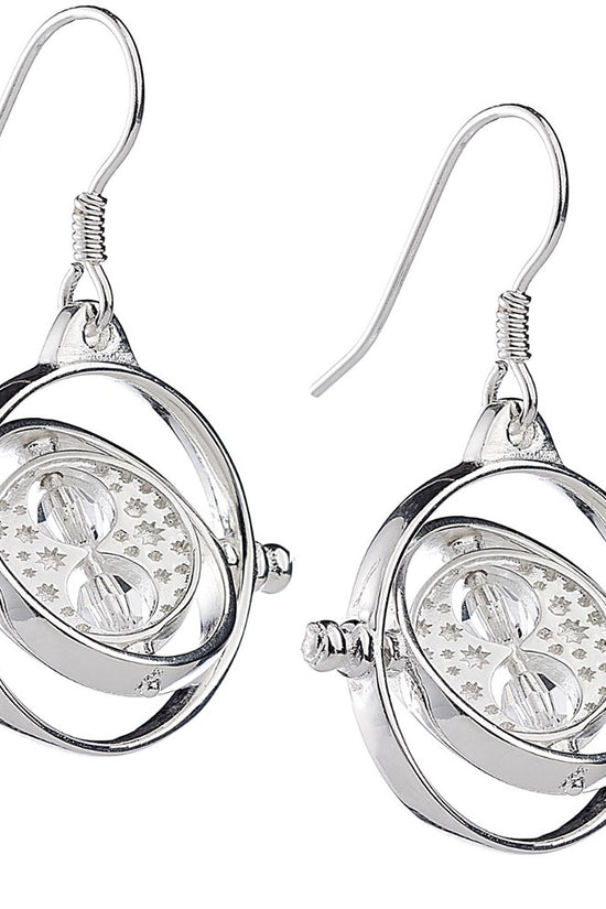 186458 Harry Potter Sterling Silver Crystal Earrings Time Turner