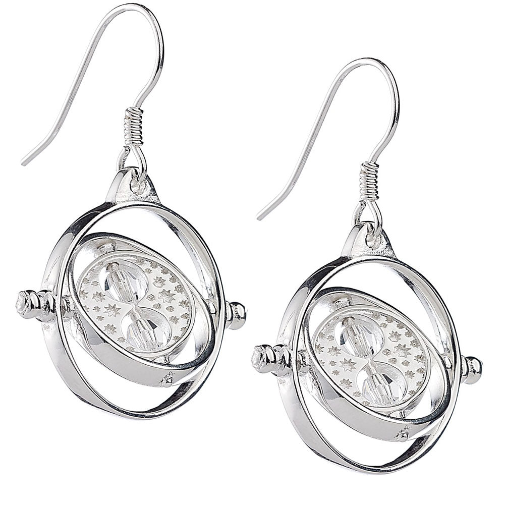 186458 Harry Potter Sterling Silver Crystal Earrings Time Turner