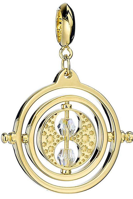 187374 Harry Potter Gold Plated Crystal Charm Time Turner 1
