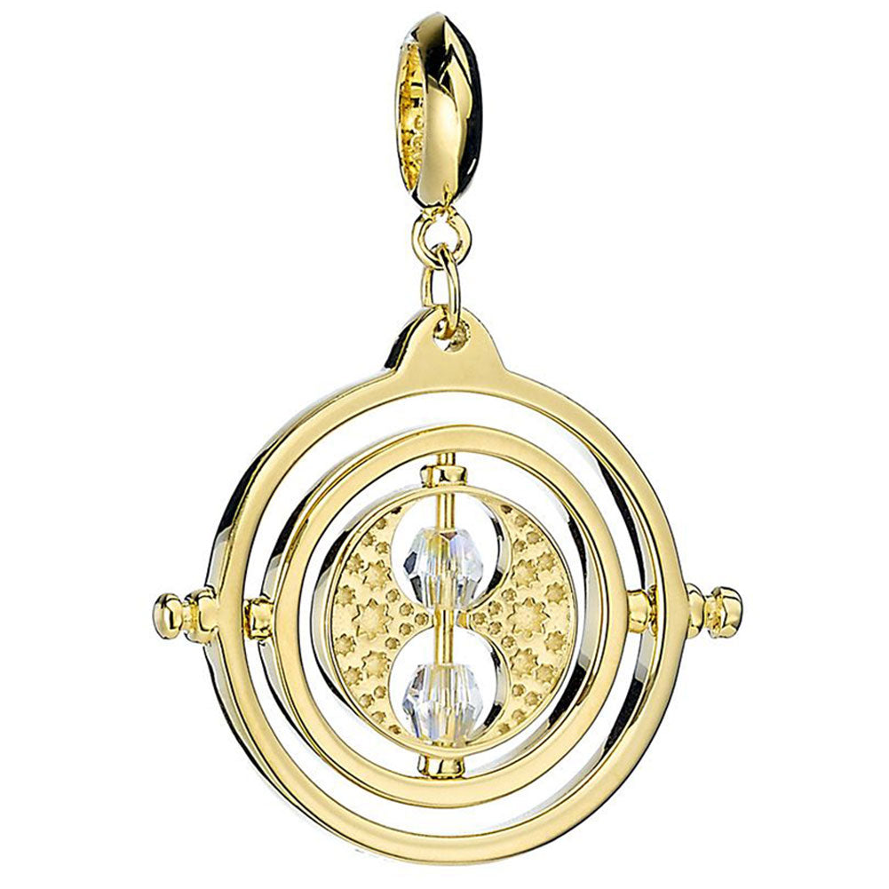 187374 Harry Potter Gold Plated Crystal Charm Time Turner 1