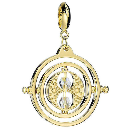 187374 Harry Potter Gold Plated Crystal Charm Time Turner 1