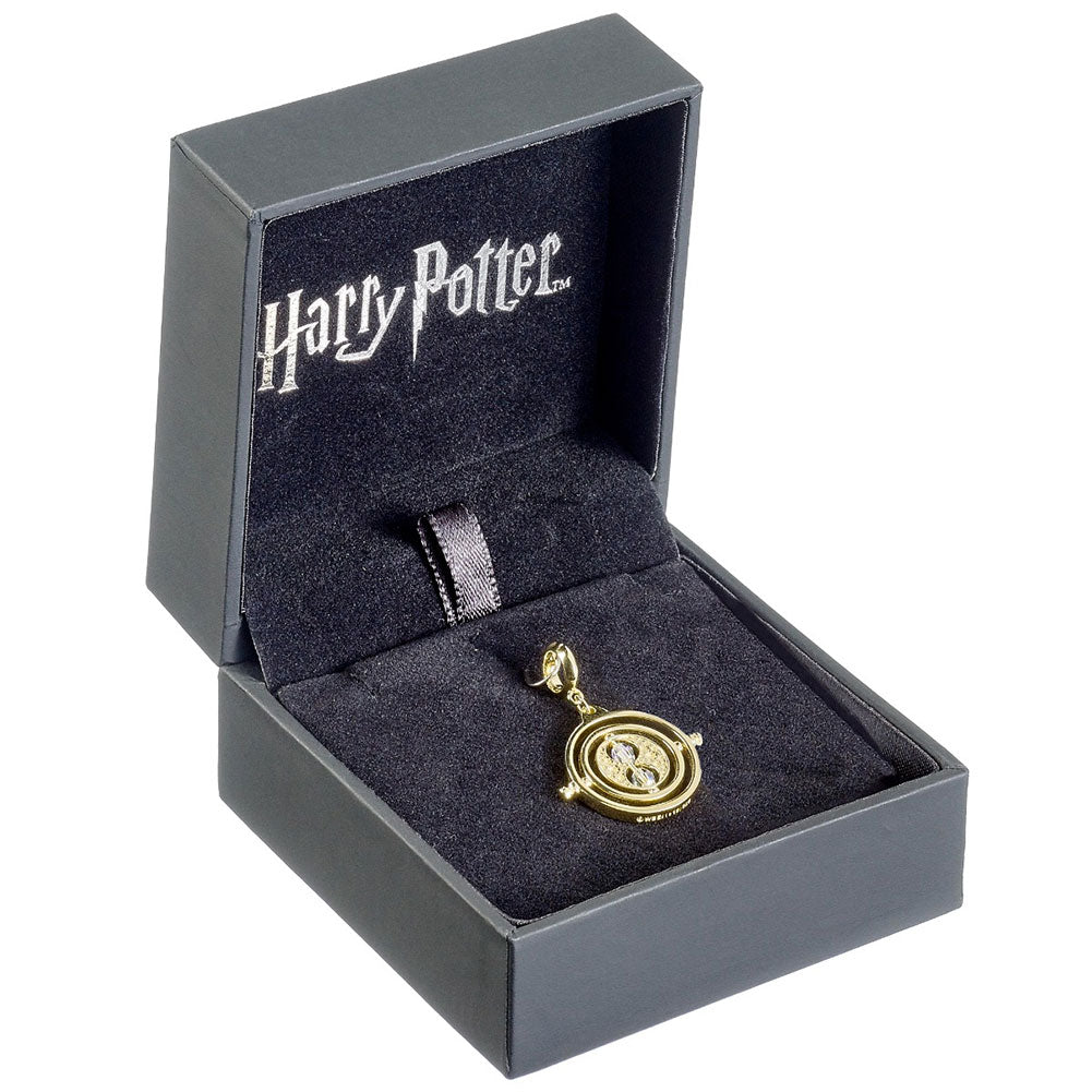 187374 Harry Potter Gold Plated Crystal Charm Time Turner 2