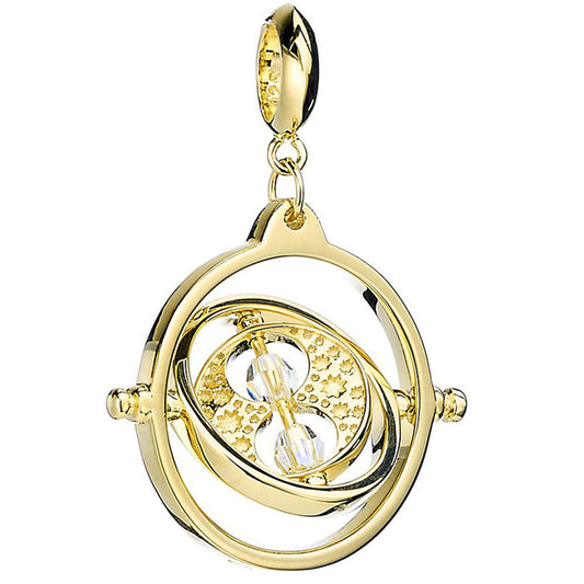 187374 Harry Potter Gold Plated Crystal Charm Time Turner
