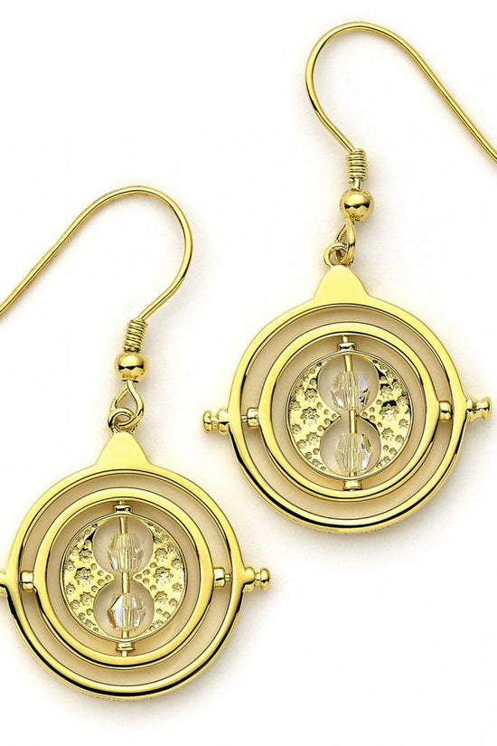 187438 Harry Potter Gold Plated Crystal Earrings Time Turner 1