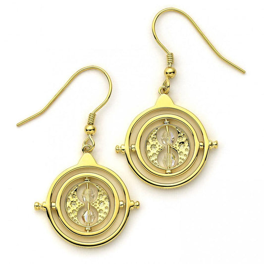 187438 Harry Potter Gold Plated Crystal Earrings Time Turner 1