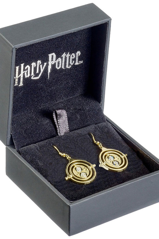 187438 Harry Potter Gold Plated Crystal Earrings Time Turner 2
