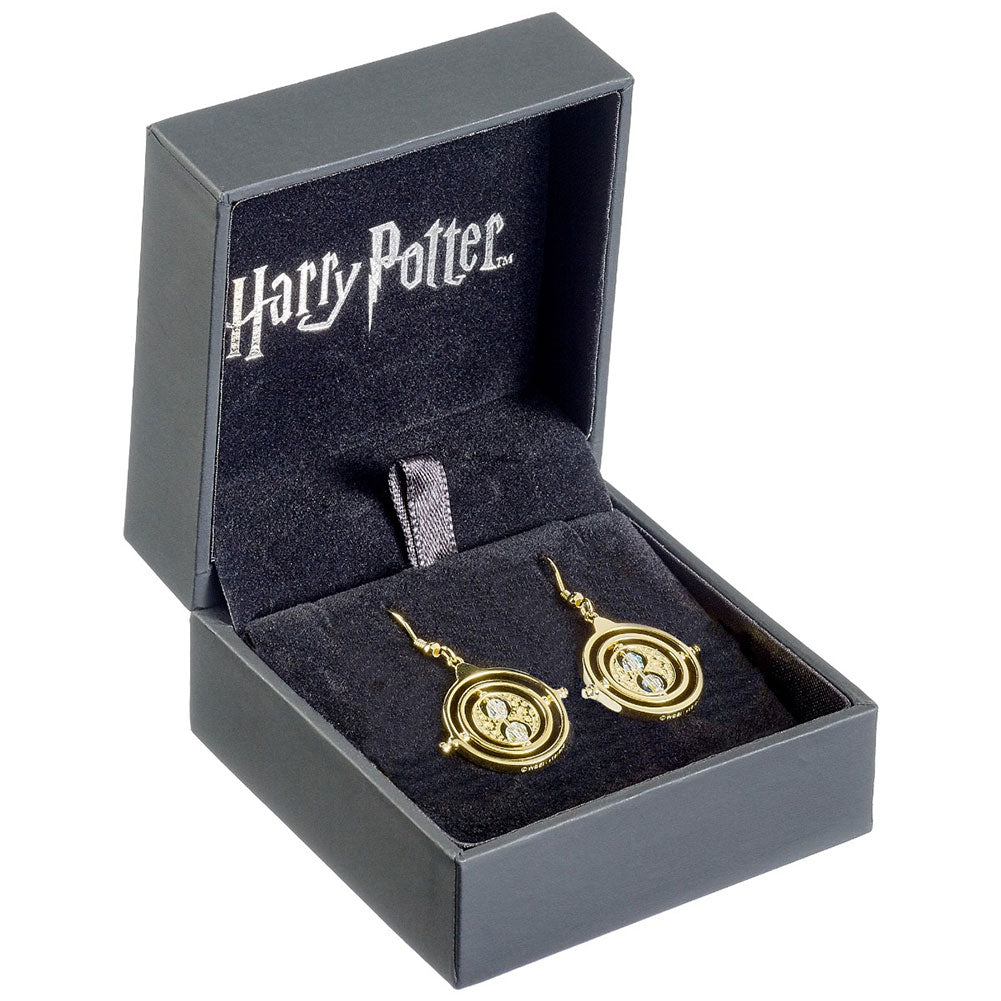 187438 Harry Potter Gold Plated Crystal Earrings Time Turner 2