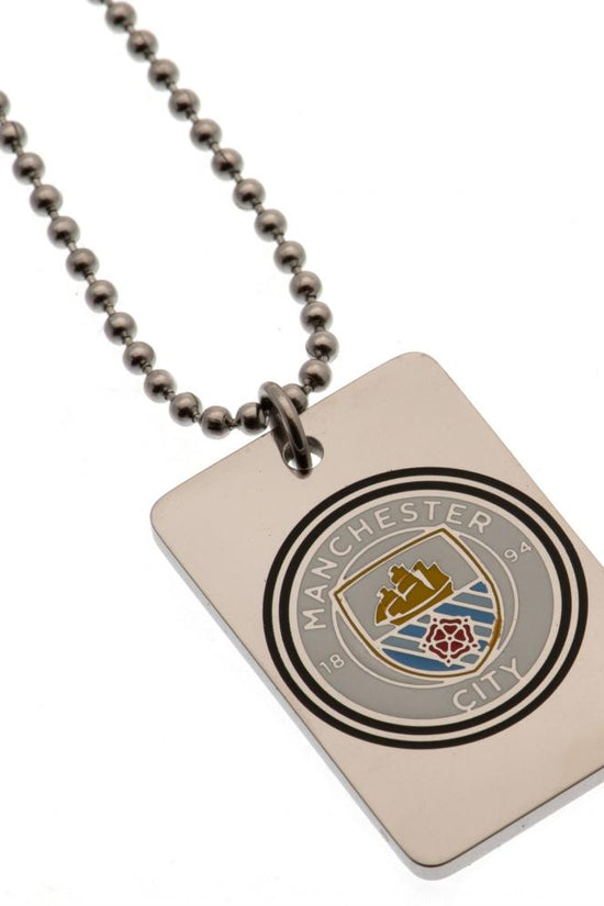 187648 Manchester City FC Enamel Crest Dog Tag Chain