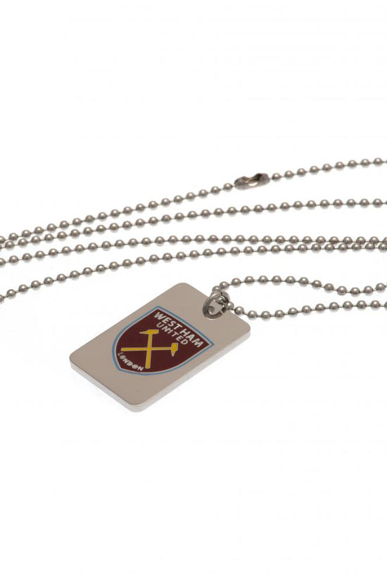 187802 West Ham United FC Enamel Crest Dog Tag Chain 1