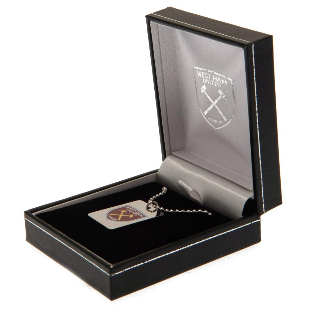 187802 West Ham United FC Enamel Crest Dog Tag Chain 2