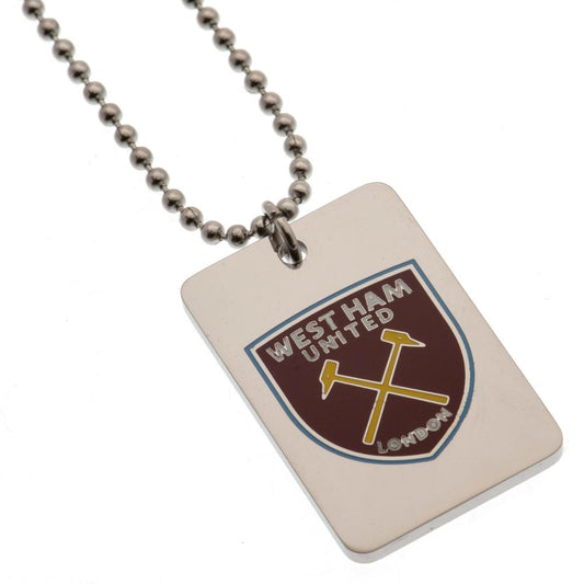 187802 West Ham United FC Enamel Crest Dog Tag Chain