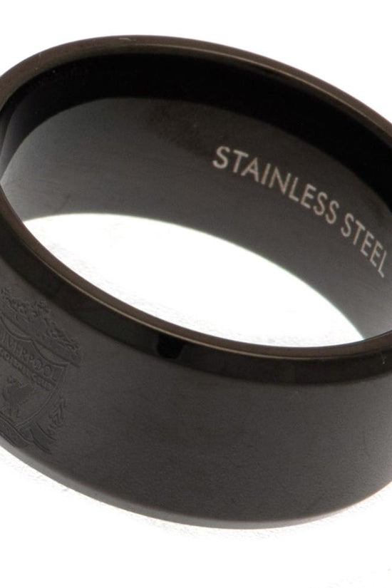 Liverpool FC Black IP Ring Medium