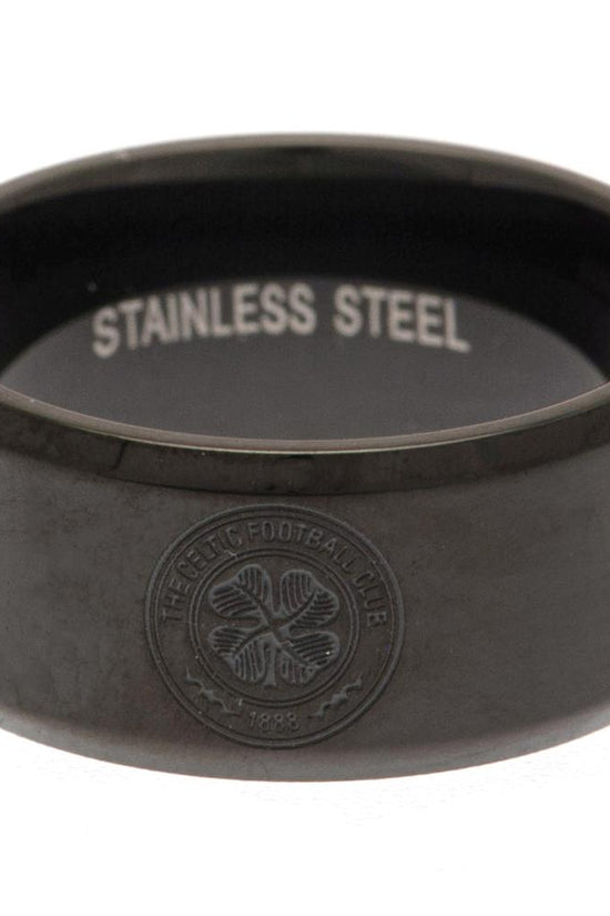 188345 Celtic FC Black IP Ring
