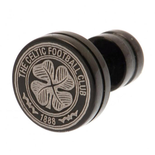 188350 Celtic FC Black IP Stud Earing
