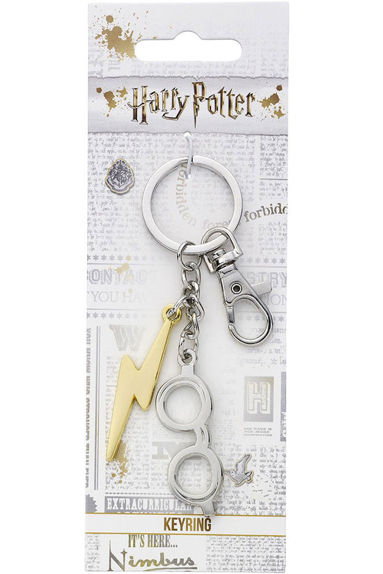 Harry Potter Charm Keyring Lightning Bolt & Glasses