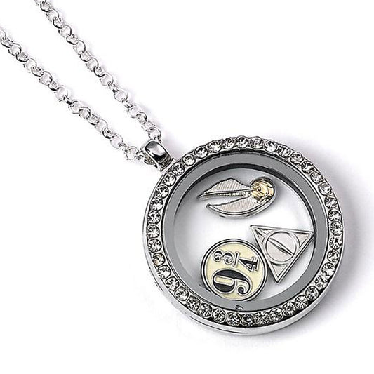 188779 Harry Potter Silver Plated Charm Locket Necklace