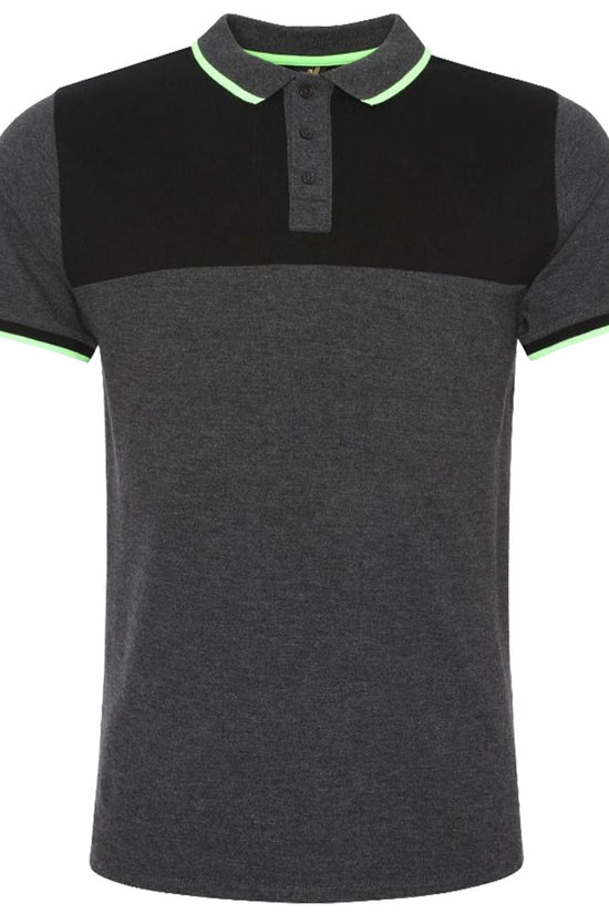 189901 Liverpool FC Neon Panel Polo Mens Charcoal