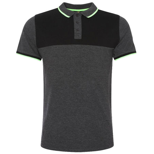 189901 Liverpool FC Neon Panel Polo Mens Charcoal