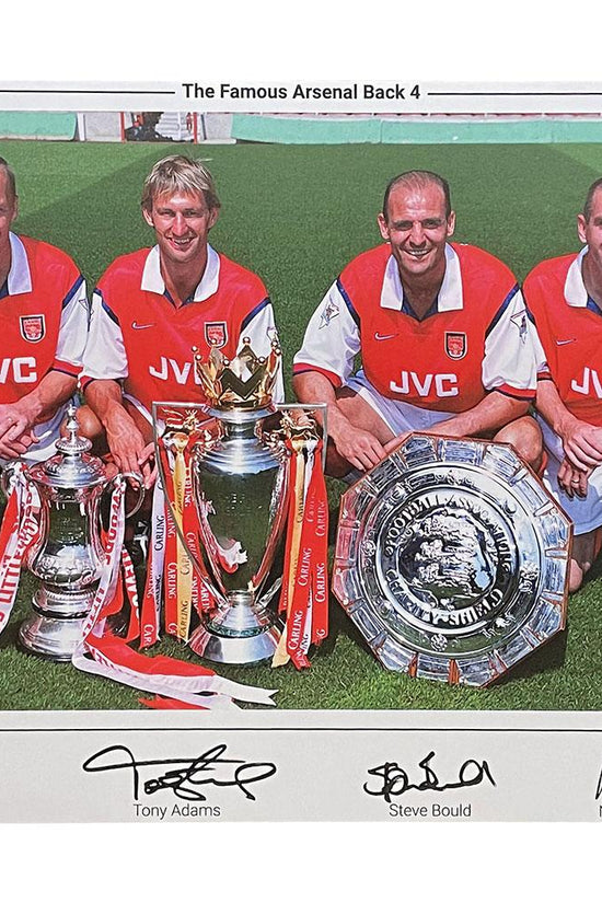 190080 Arsenal FC Famous Back 4 Signed Framed Print 1