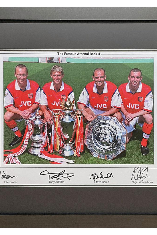 190080 Arsenal FC Famous Back 4 Signed Framed Print