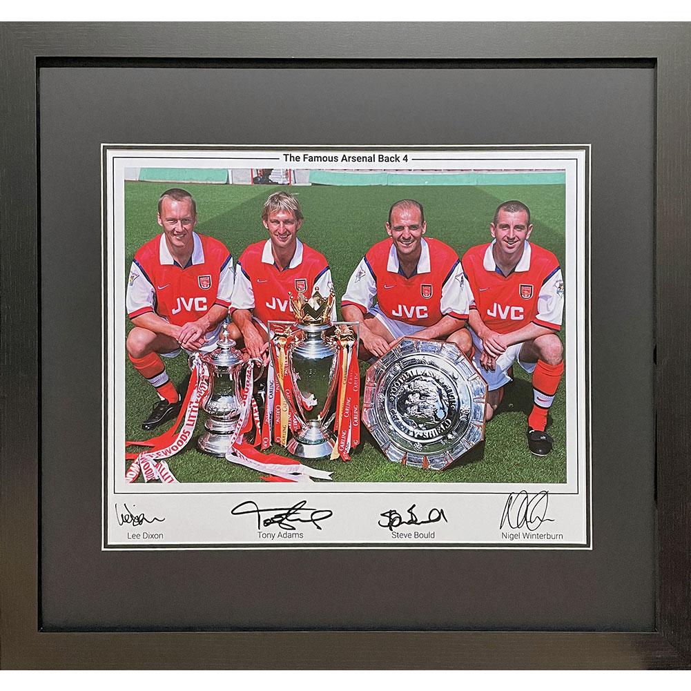 190080 Arsenal FC Famous Back 4 Signed Framed Print