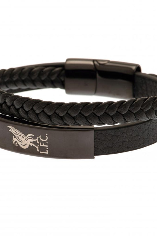 190984 Liverpool FC Black IP Leather Bracelet 1