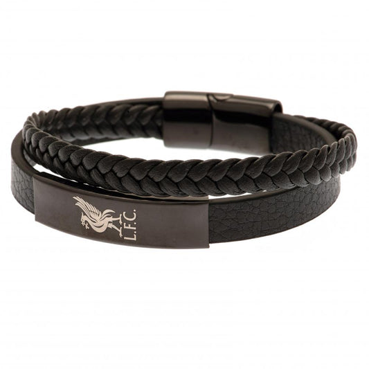 190984 Liverpool FC Black IP Leather Bracelet 1